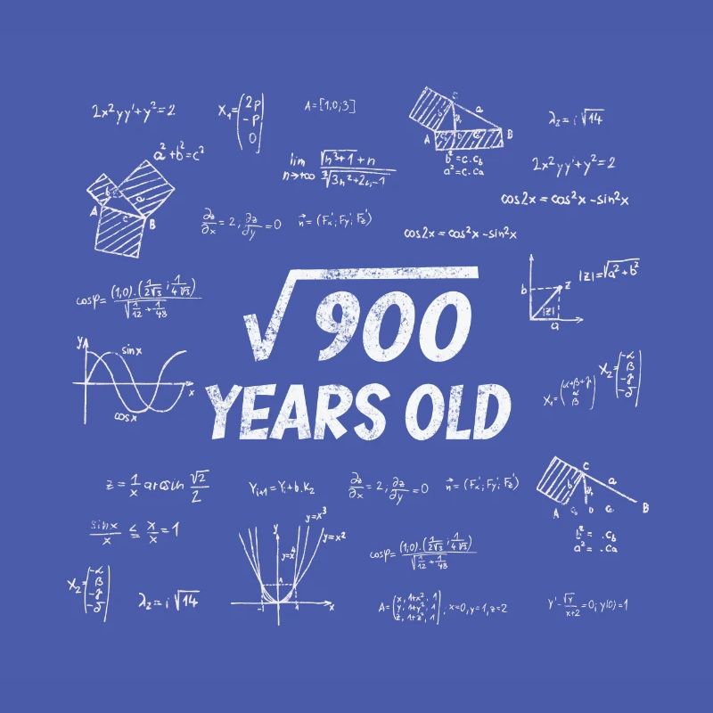 Square Root from 900 - 30th Birthday Math Nerd