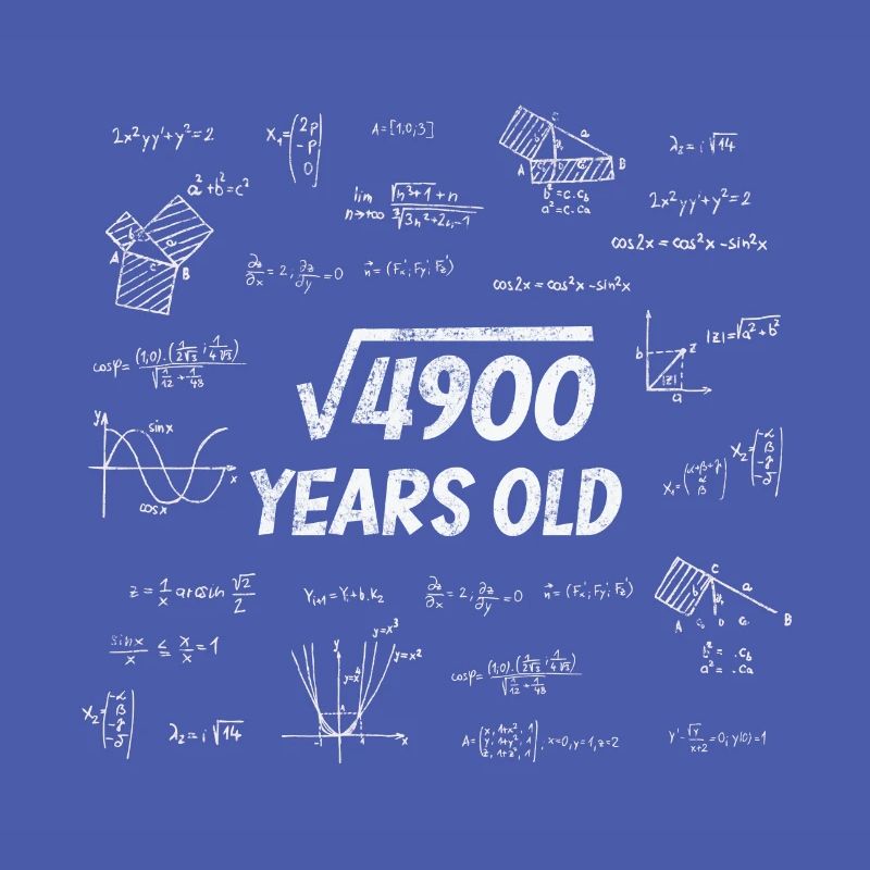 Square root from 4900 - 70th birthday math nerd