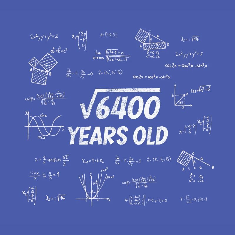 Square root from 6400 - 80th birthday math nerd