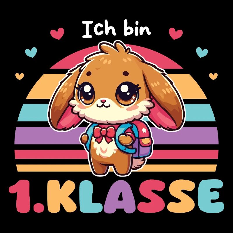 Endlich Schulkind süßes Einhorn zur Einschulung