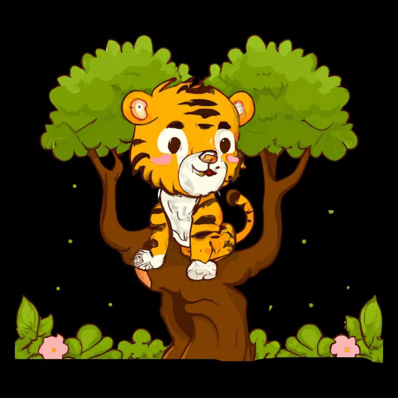 Tiger auf einem Baum