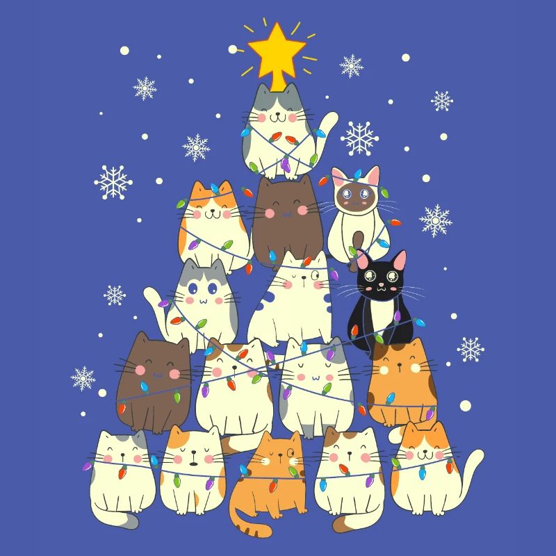 Mignon Chats Arbre de Noël Drôle