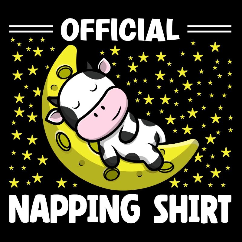 Sleeping Sloth Lover Cute Cow Napping