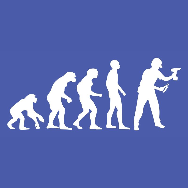 Handwerker Evolution Geschichte Geschenk lustig