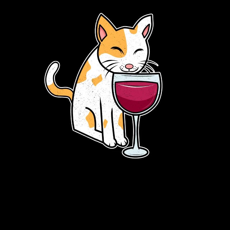 Wine Cat Red Wine Cat lover & wine drinker