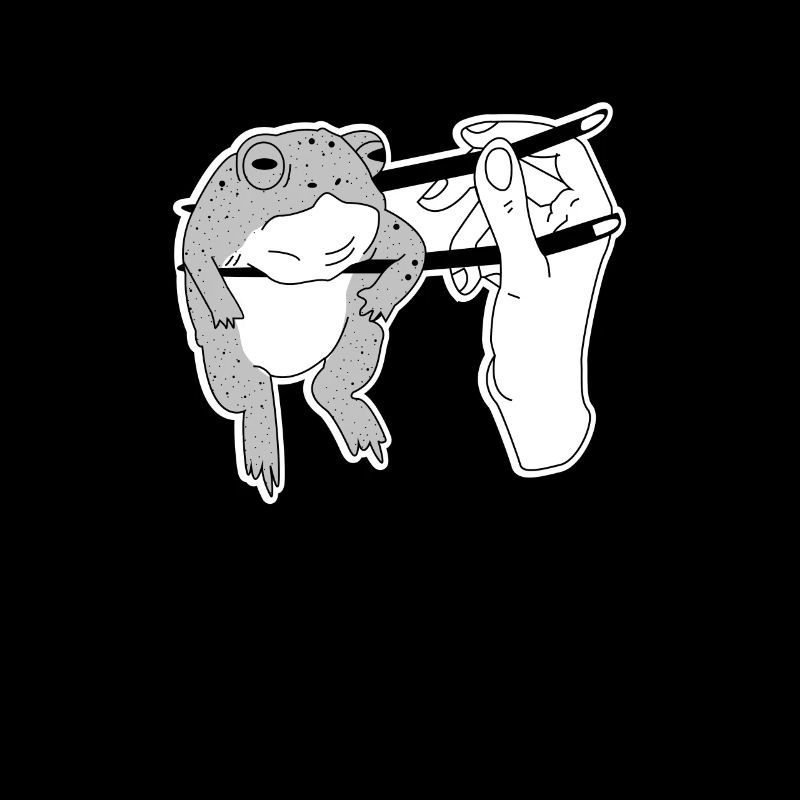 Satire Funny Frog Chopsticks Asian Gift