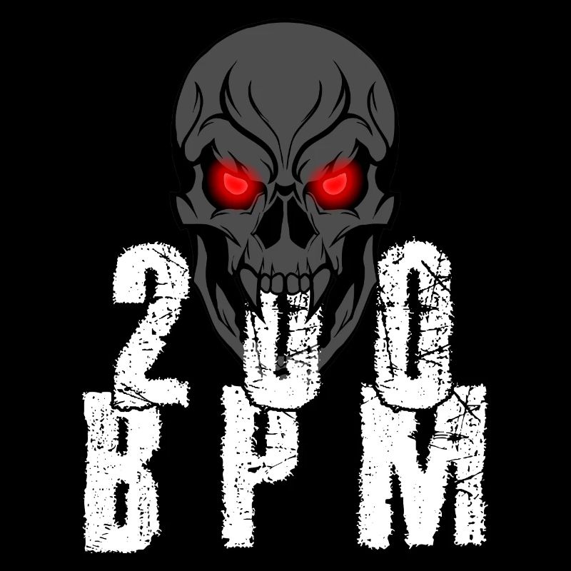 Gabber Hakken Uptempo 200 BPM Schädel