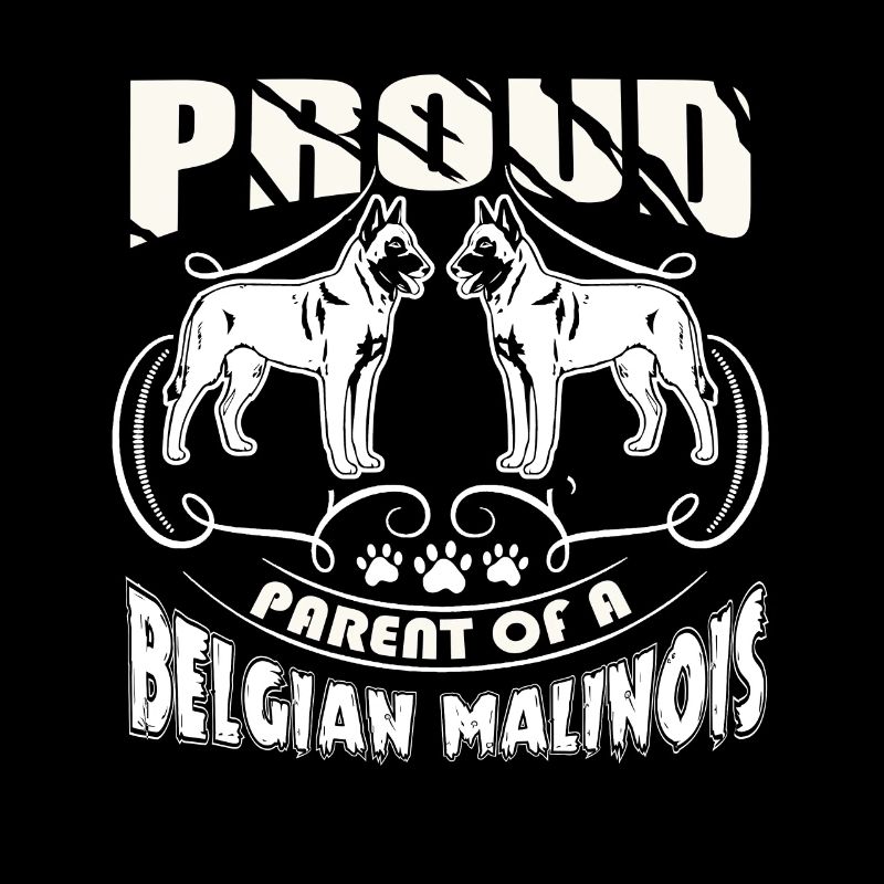 Stolze Eltern eines belgischen Malinois-Hemdes