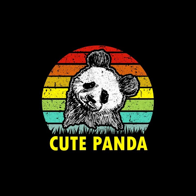 Mignon panda rétro chine ours panda géant