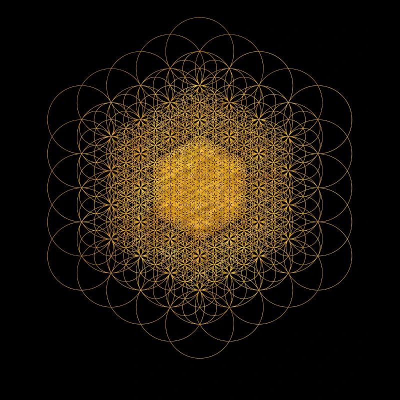 Fraktale dimensionale Blume des Lebens