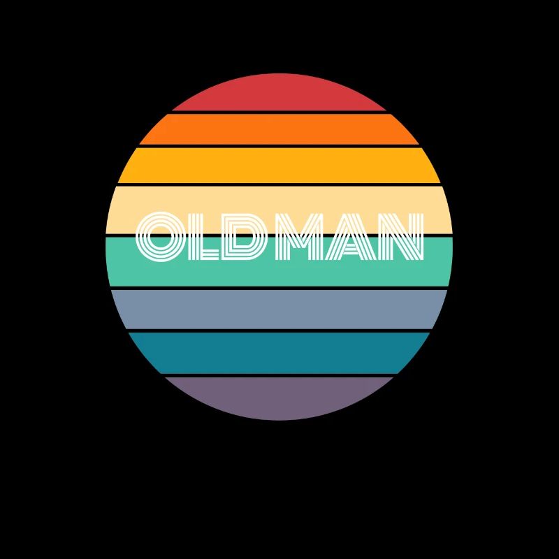 Rainbow Old man Retro Vintage