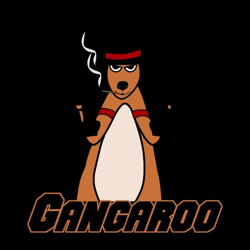 Känguru mit Waffen Kängurus