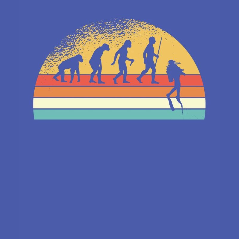Évolution De La Plongée Vintage Idée Cadeau Mer