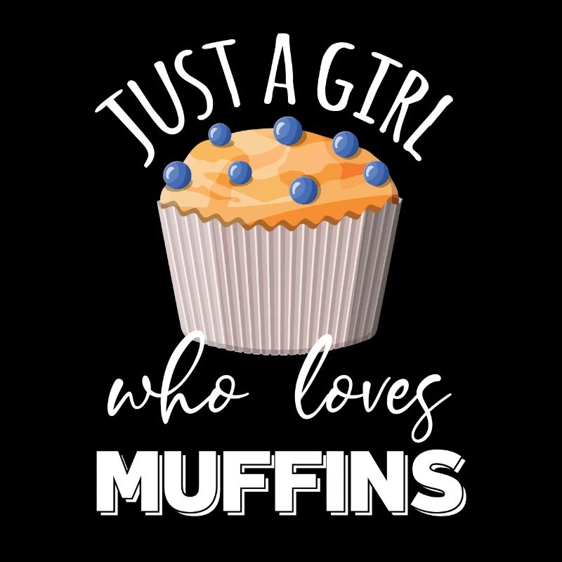 Muffin ein Mädchen liebt Muffins süßes Gebäck