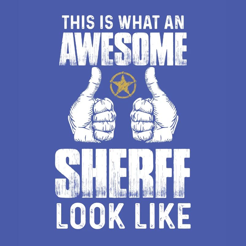 Awesome Sheriff with Sheriff's Star at Work