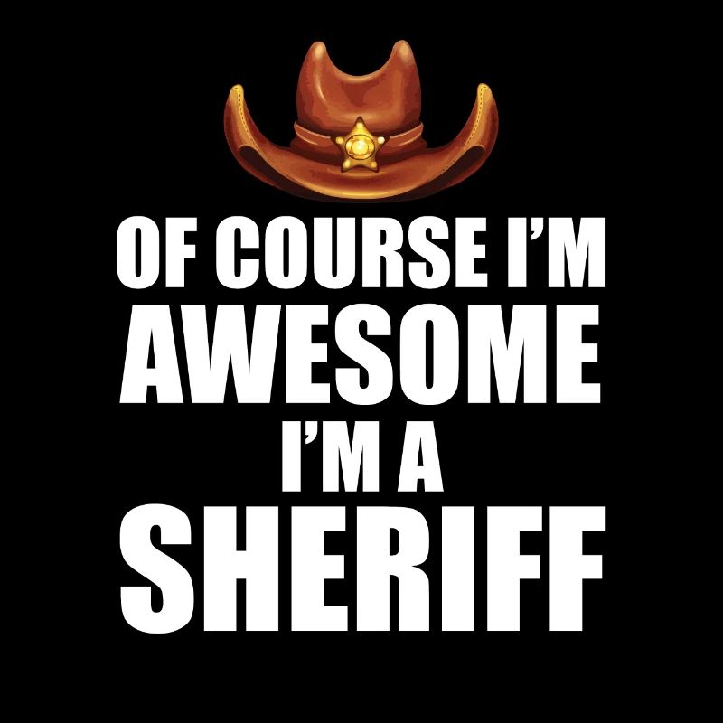 Sheriff with hat Sheriff's star and revolver