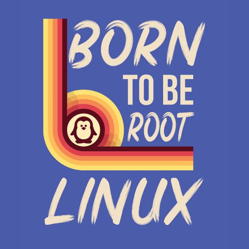 Linux Né pour être root Retro Admin Nerd Geek