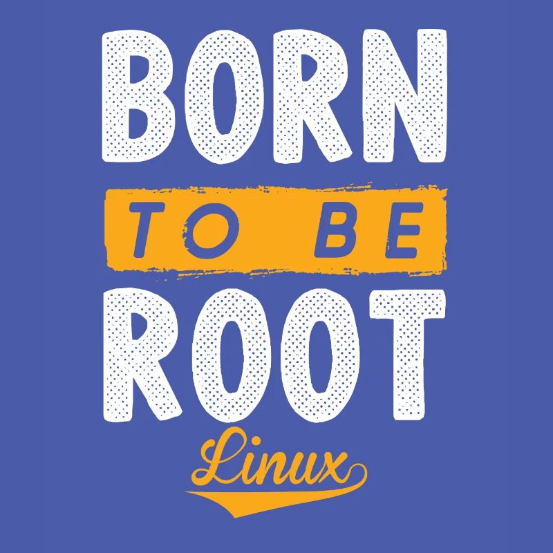 Linux né pour être Root Penguin Nerd Geek