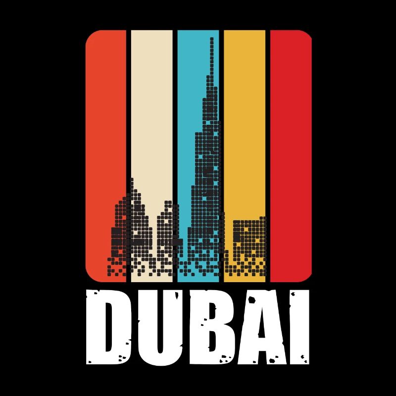 Dubaï Emirates Burj Khalifa Retro EAU