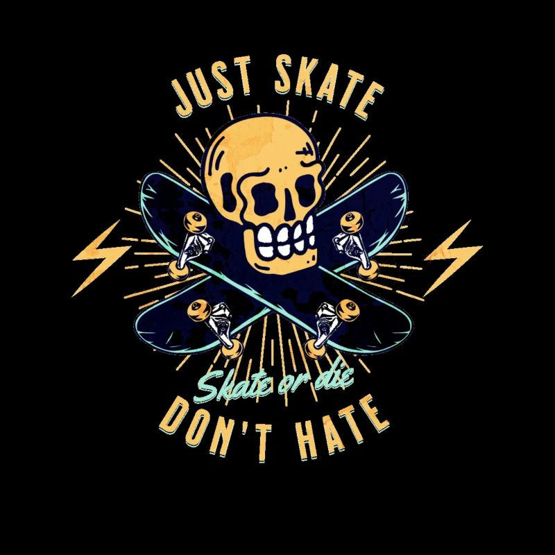 Just Skate Don't Hate Skull