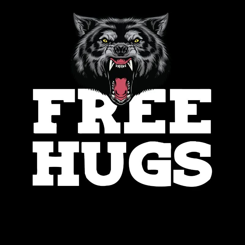 Wolf Embrace Wild Dog Full Moon Wolf Pack