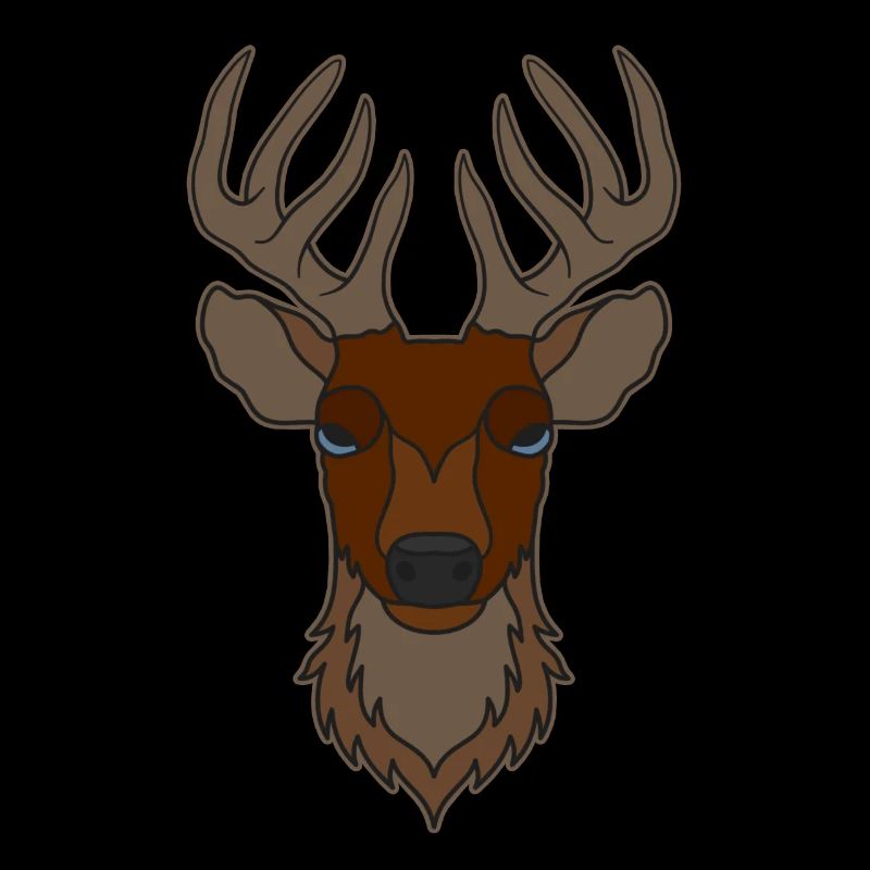 Rothirsch Geweih mit Hirschgeweih