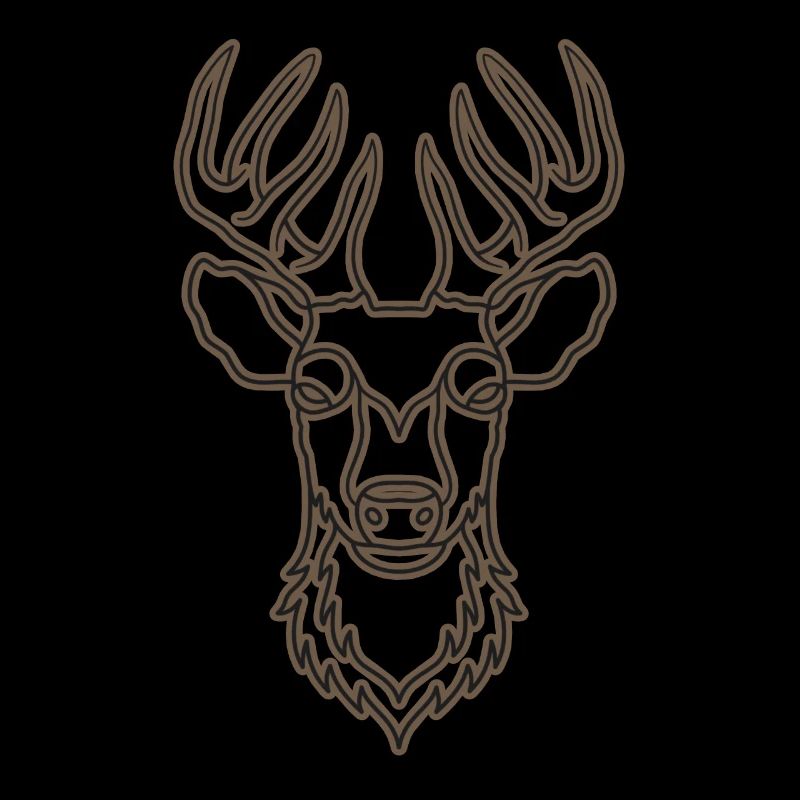 Rothirsch Geweih mit Hirschgeweih