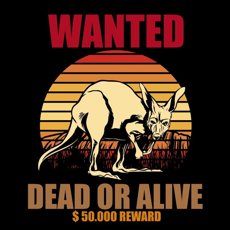 Känguru Wanted Australien Souvenir Outback