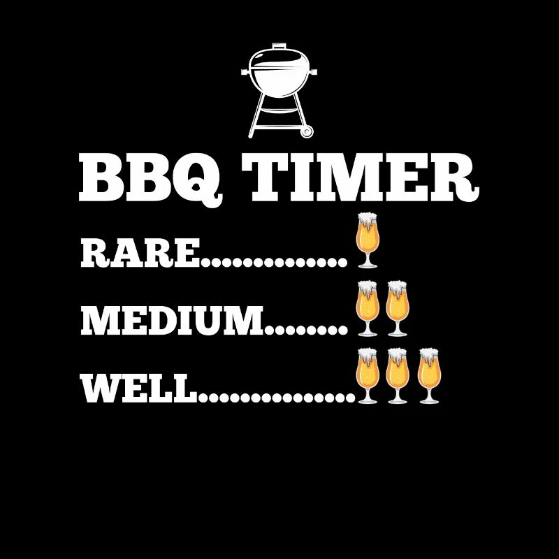 BBQ Timer Grill Bier Steak Lustiges Grillen