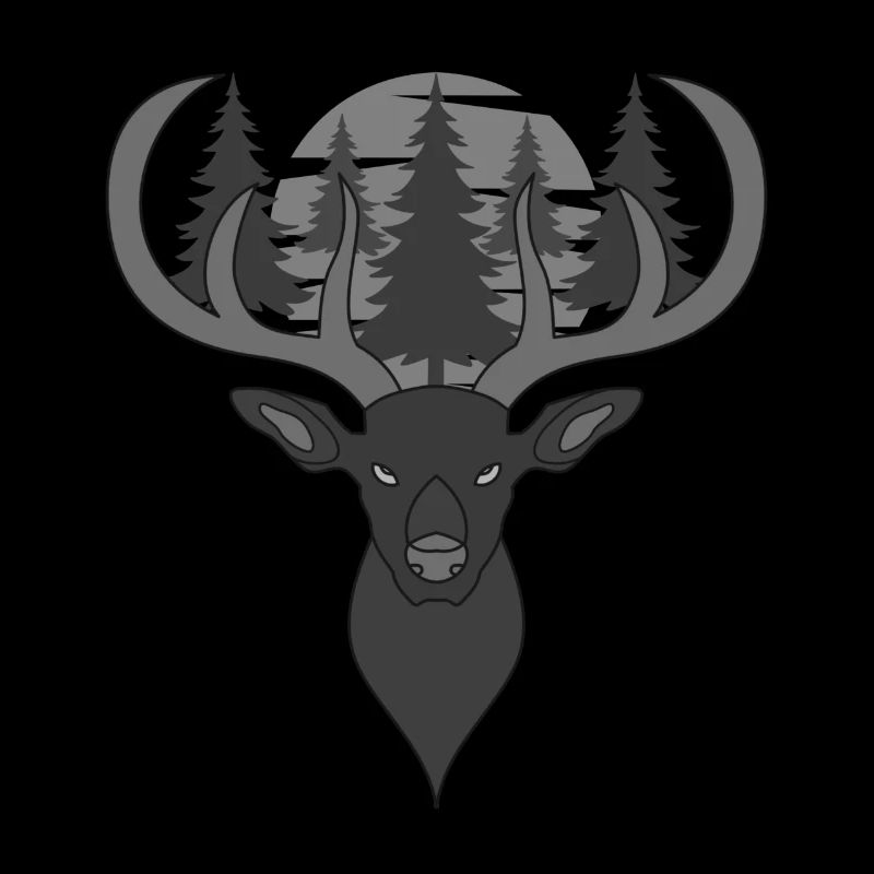 Rothirsch Geweih mit Hirschgeweih