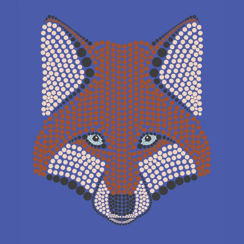 Conception d'animal de la forêt de renard parsemée de tête d'animal