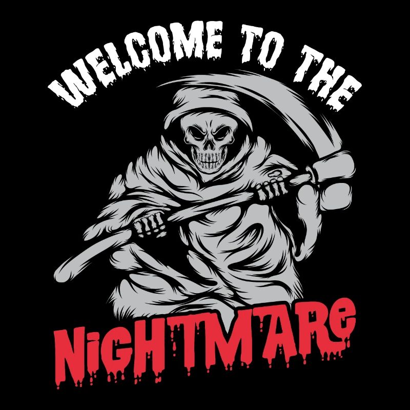 Sensenmann-Sensen-Albtraum-Engel des Todes Hallowe