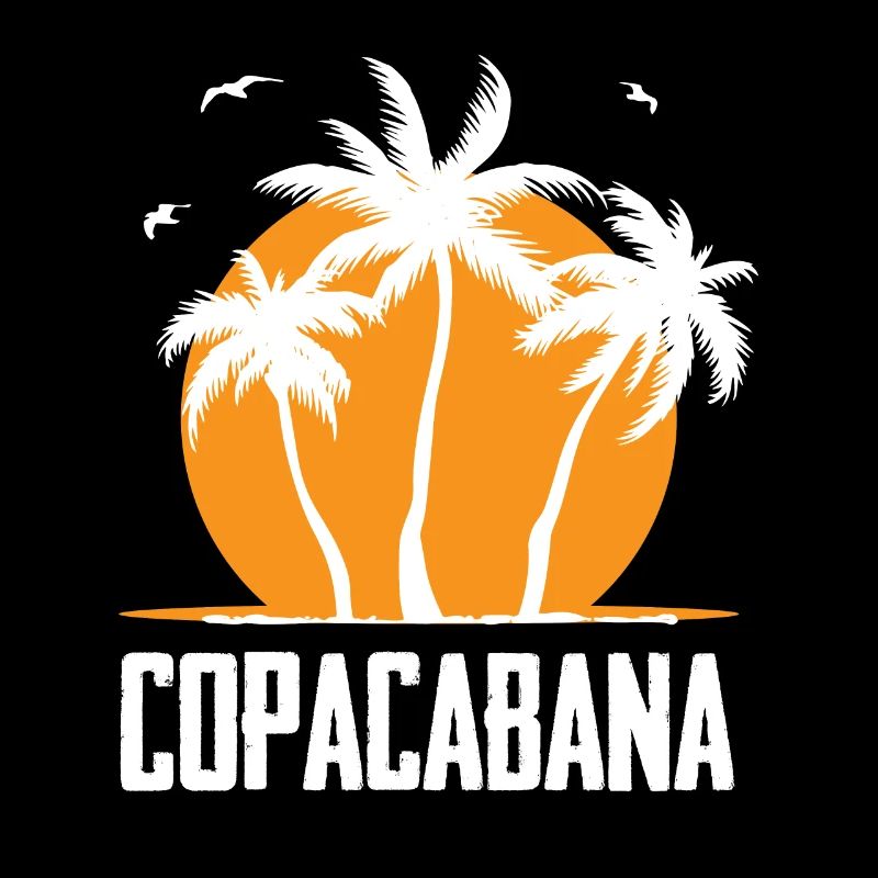 Copacabana Rio Palm Trees Summer Beach Sun Waves U