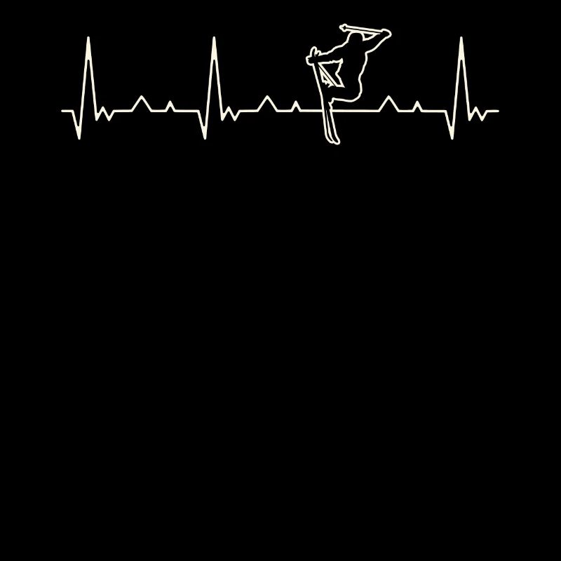 Esquiando estilo libre extremo. Corazón. Amor.