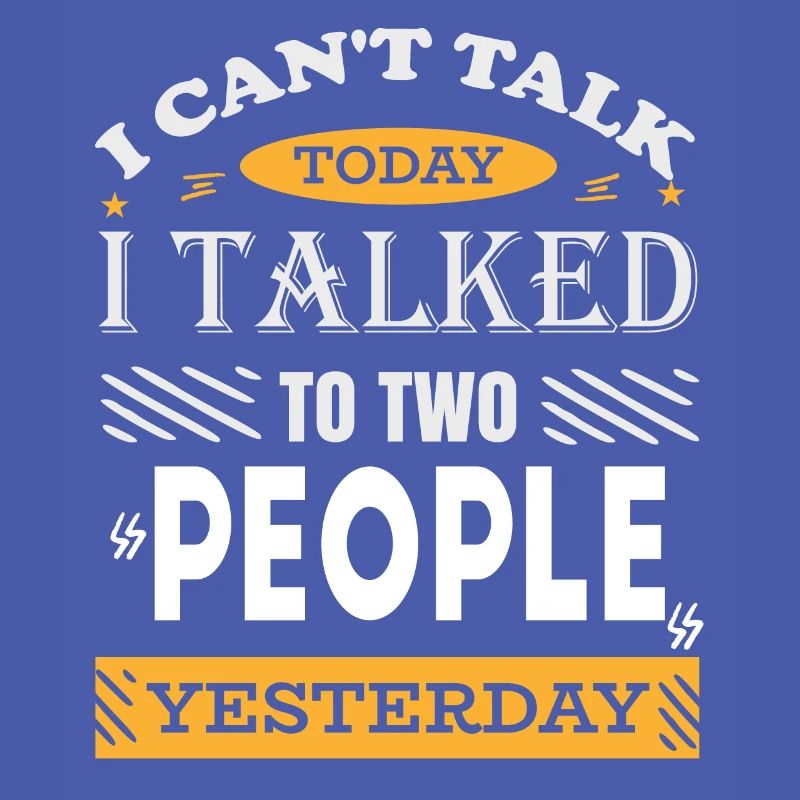 I can't speak today