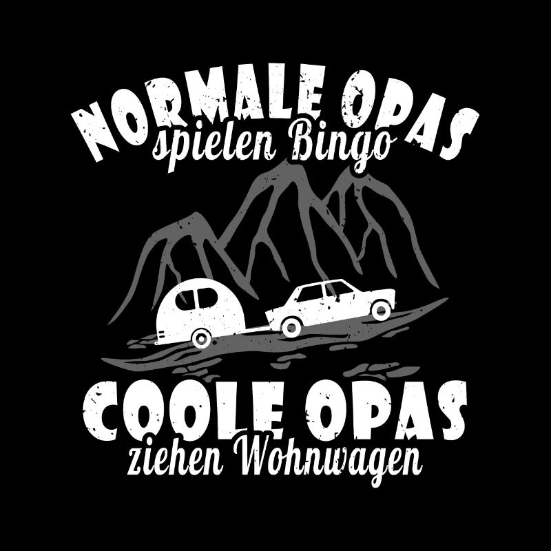 Cooler Opa Camping Wohnwagen