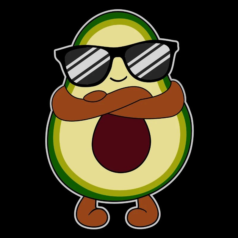 Avocado With Sunglasses Funny Gift