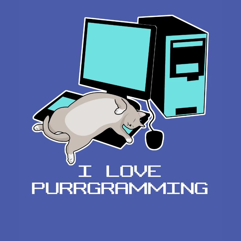 Programmierer Admin Computer Katze