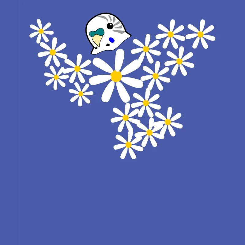 Perruche oiseau faite de fleurs