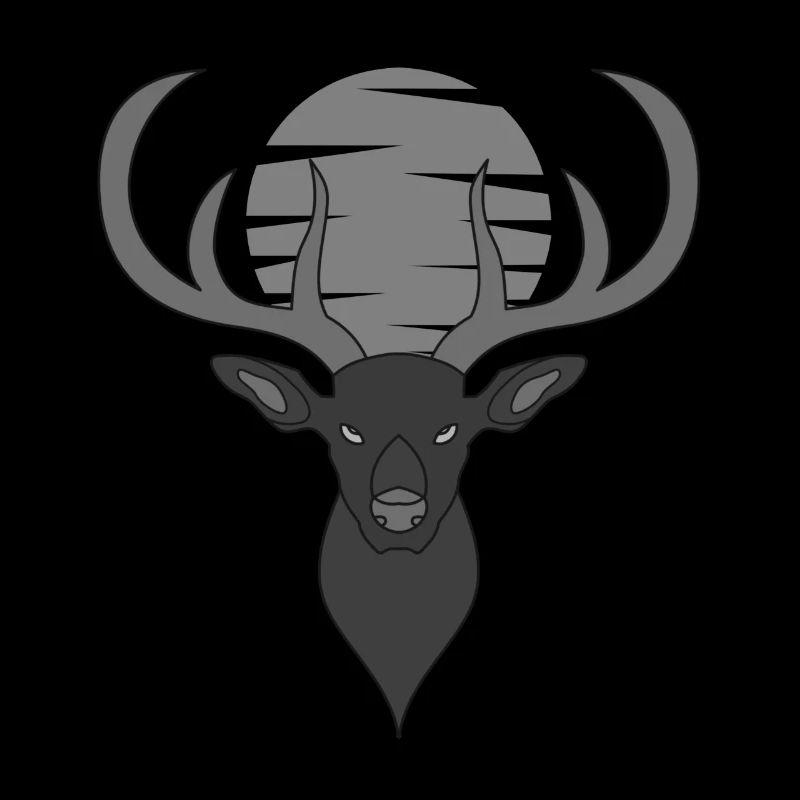 Rothirsch Geweih mit Hirschgeweih