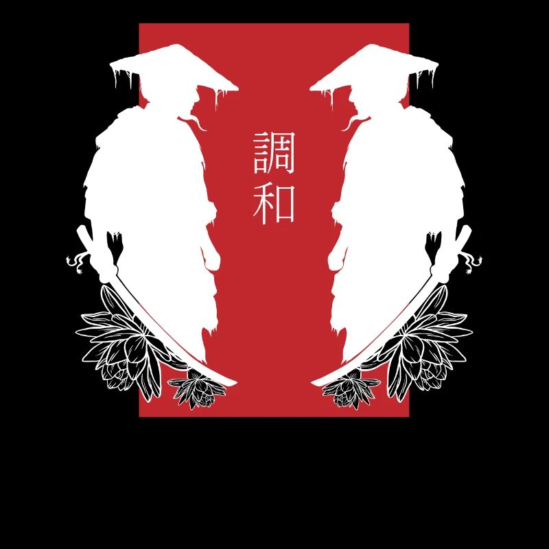 Samurai Duell Spiegelung Kampf Ästhetik