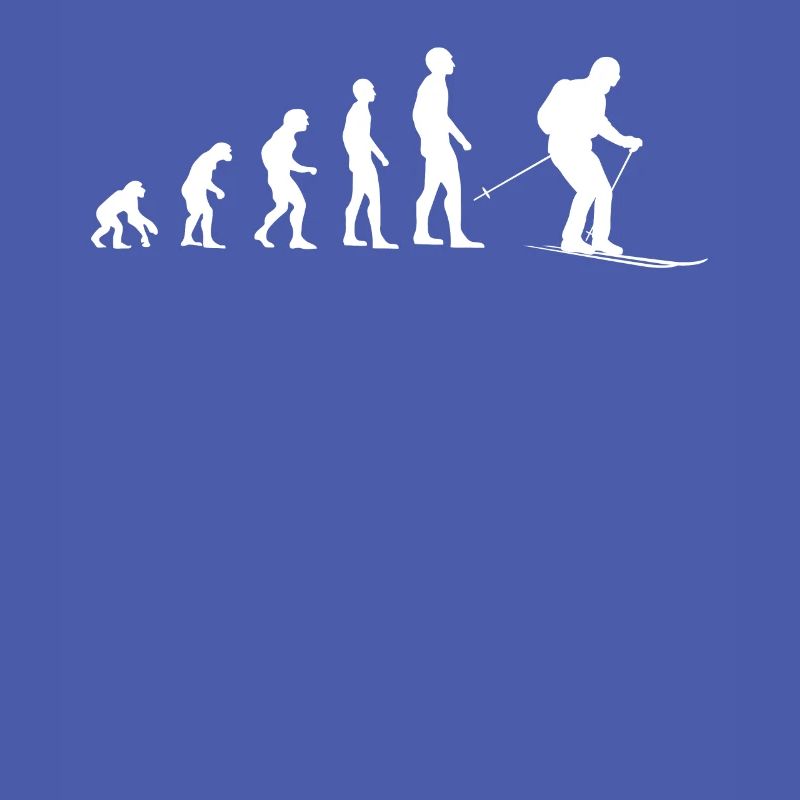 Evolution Skifahrer Geschenk