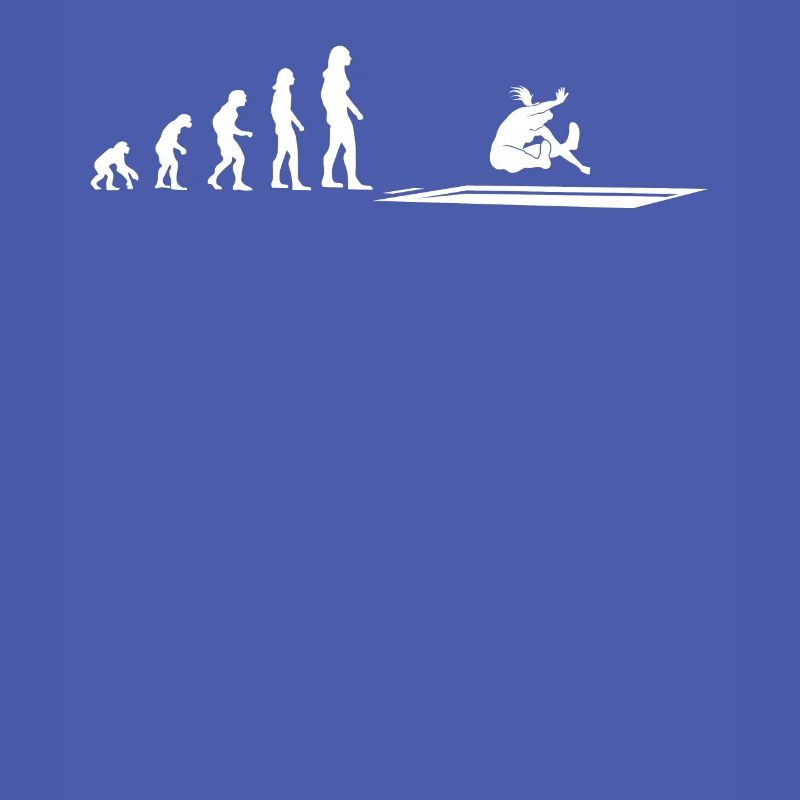 Weitsprung Evolution Athletin Geschenk