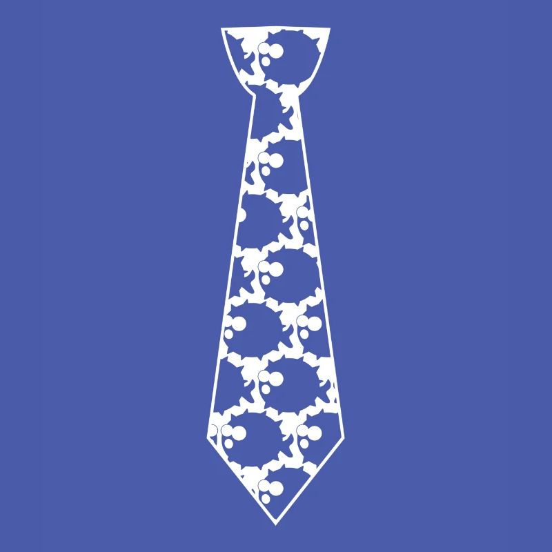 Cravate poisson-globe avec poisson-globe