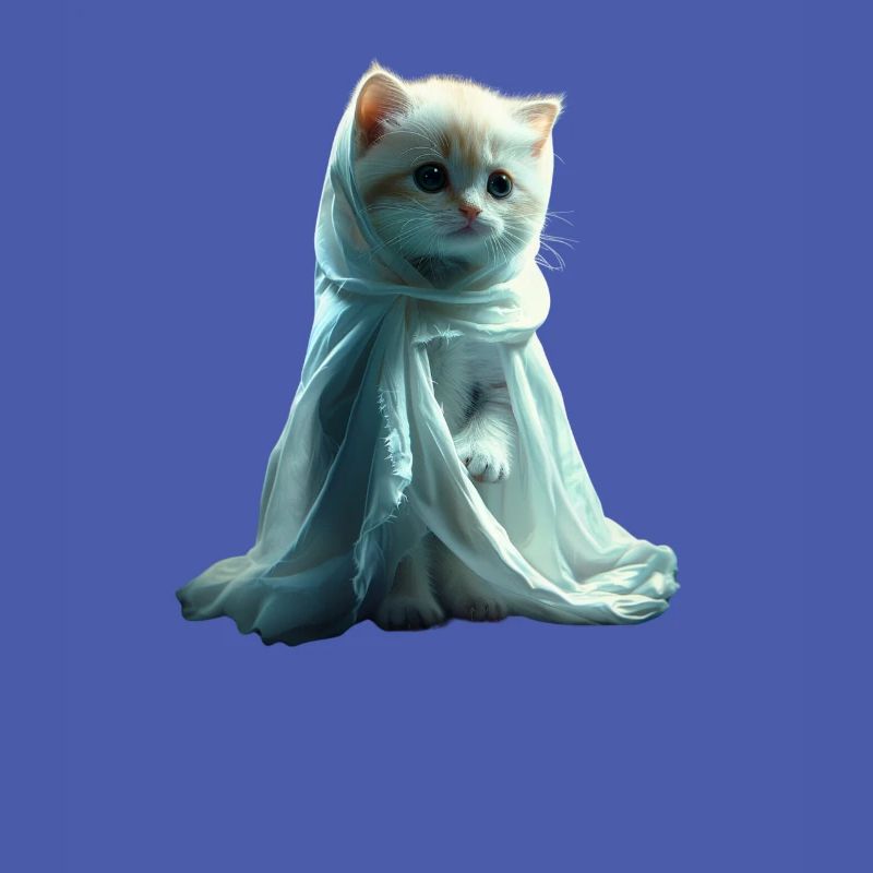 Cute Ghost Kitten Halloween Cute Design