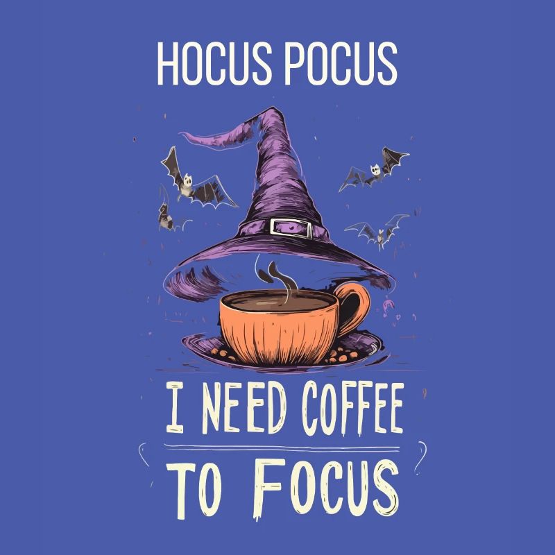 Hocus Pocus Coffee Bats Witch Hat