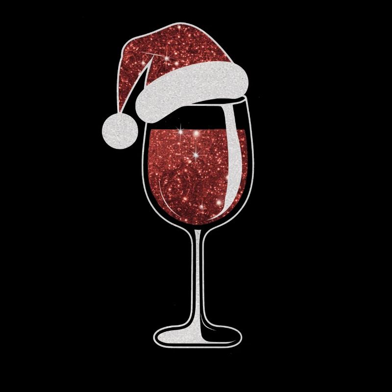 Elegantes Weihnachts-Weinglas