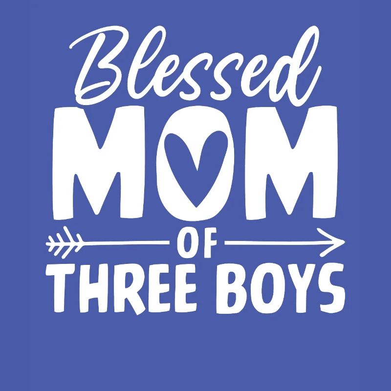 Mutter von Drei Jungs Lustiger Junge Mutter Muttertag