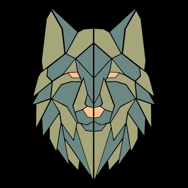 conception graphique de tête de chien colorée