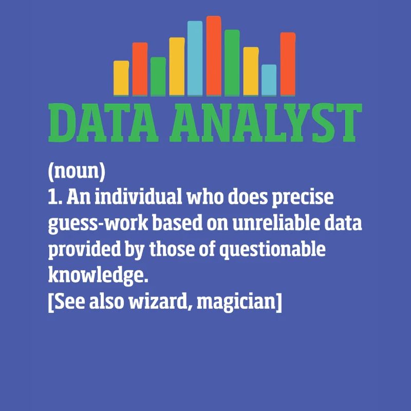 Data Analyst Drôle Définition Tableur Données